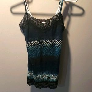 Multicolored zebra print cami